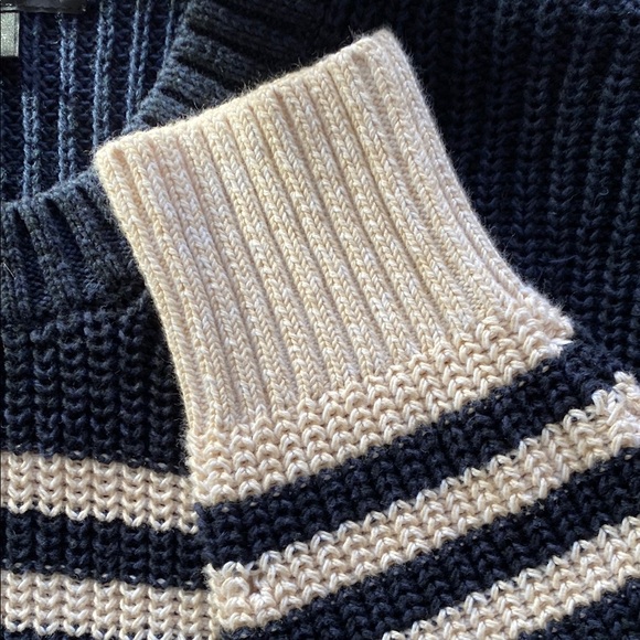 J Crew cotton Navy and White Striped Sweater - Picture 4 of 5